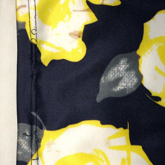 Navy Floral Plunge Front String Strap Midi Dress - Picture 2 of 3